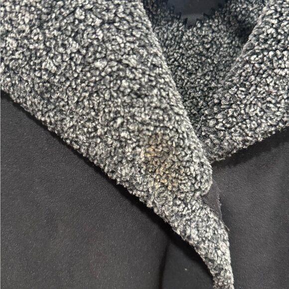 Jones NY Black Sherpa Faux Suede Jacket Coat Women’s size 3X Black - Picture 3 of 6